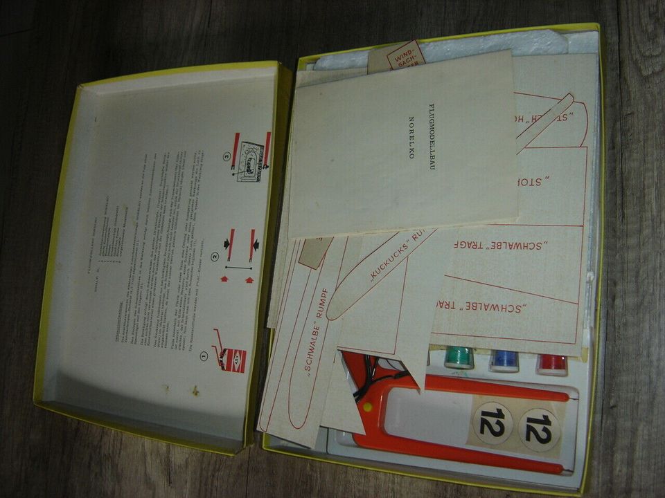 Norelko Flugmodellbau Baukasten alt DDR-Zeiten Schwalbe Storch Ku in Bad Berka