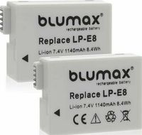 2x Blumax Akku für Kamera Canon LP-E8 mit 1140mAh Sachsen - Nossen Vorschau