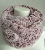 Loop Faux Fur Fellimitat 142 x 19 cm Rundschal rosè/bordeaux NEU Innenstadt - Köln Altstadt Vorschau