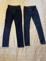 2 Jeanshosen von H&M dunkelblau Gr. 170 Bayern - Ebersdorf Vorschau