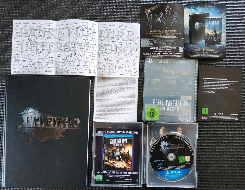 Final Fantasy 15 Spezial Edition inkl. Lösungsbuch Hardcover PS4 in Wuppertal