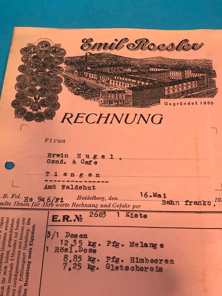 Alte Heidelberger "Emil Roesler" Blechdose in Heidelberg