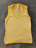 Mango Top T-Shirt Basic Baumwolle XS / S gelb / weiß gestreift Niedersachsen - Melle Vorschau