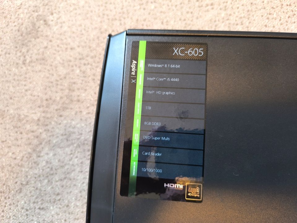 Acer Aspire XC-605, i5, 8GB RAM, 1TB HDD, Win10 in Stockelsdorf