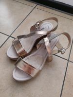 Sandalen Keilabsatz roségold weiß Saarland - Wadgassen Vorschau