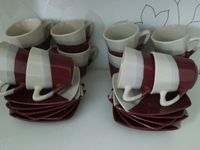 Kaffeetassen Set eckig rot / creme Nordwestmecklenburg - Landkreis - Grevesmuehlen Vorschau