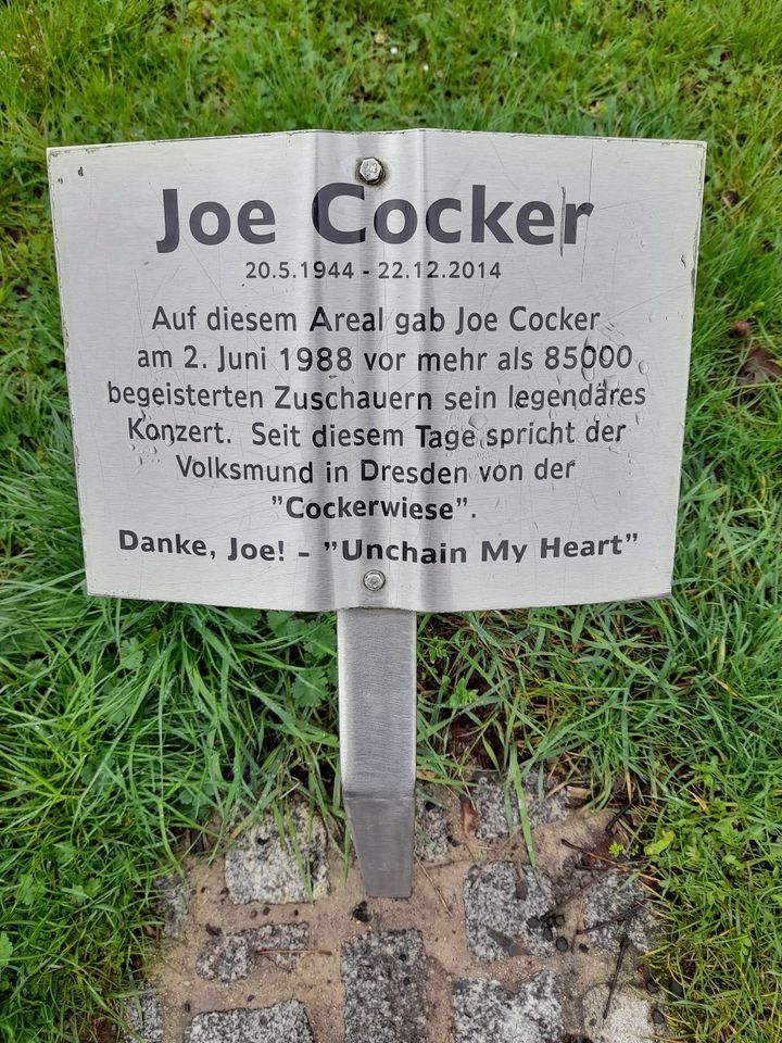 Alte Eintrittskarte Joe Cocker in Bad Gottleuba-Berggießhübel