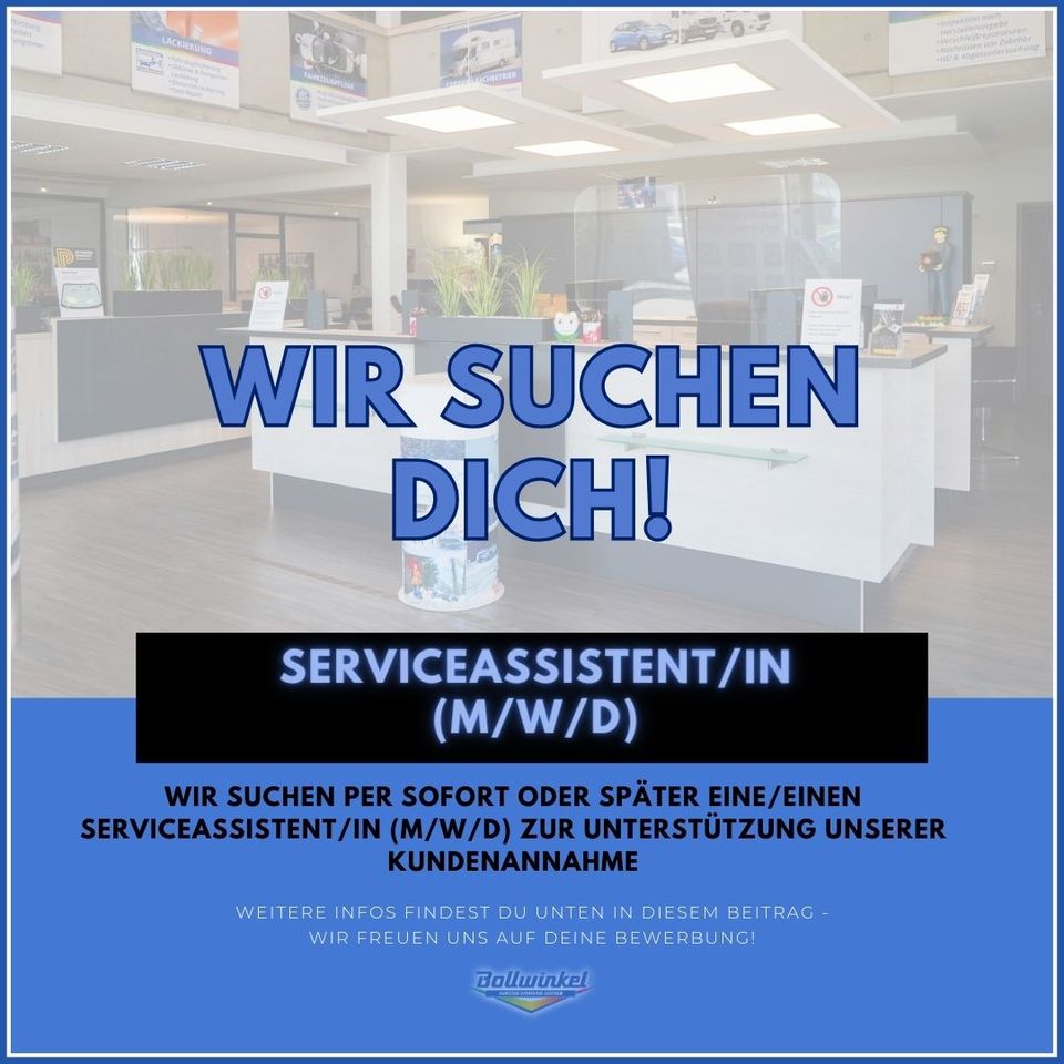 Serviceassistentin/Automobilfachfrau (m/w/d) für Empfang gesucht in Bremen