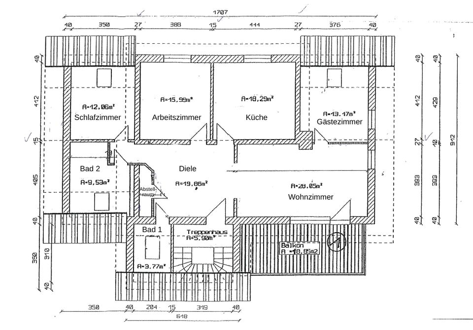 Dachterrasse mit Wohnung in Neukirchen/Erzgeb