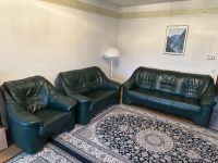 Dunkelgrüne 3-2-1 Sitzgarnitur Echtleder Couch “Venedig”Sofa grün Nordrhein-Westfalen - Bergneustadt Vorschau