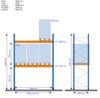Palettenregal Schwerlastregal Stow H: 4,00m L: 11,0m 3.000kg 36PP Rheinland-Pfalz - Neuwied Vorschau