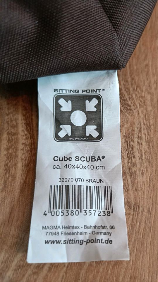 Sitzwürfel Cube "Scuba", 40x40x40, schokobraun in Frankfurt am Main