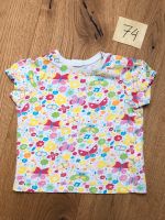 Buntes H&M T-Shirt mit Blumen und Schmetterlingen, Gr. 74 Nordrhein-Westfalen - Erwitte Vorschau