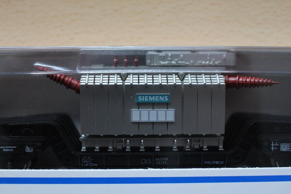 MÄRKLIN H0 TIEFLADER E50001-U410-Y10 SIEMENS TRAFOWAGEN NEU TRAFO in Ratzeburg