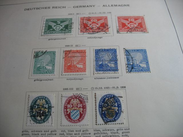 Briefmarkensammlung Deutsches Reich 1924-1932 auf Blätter in Konstanz