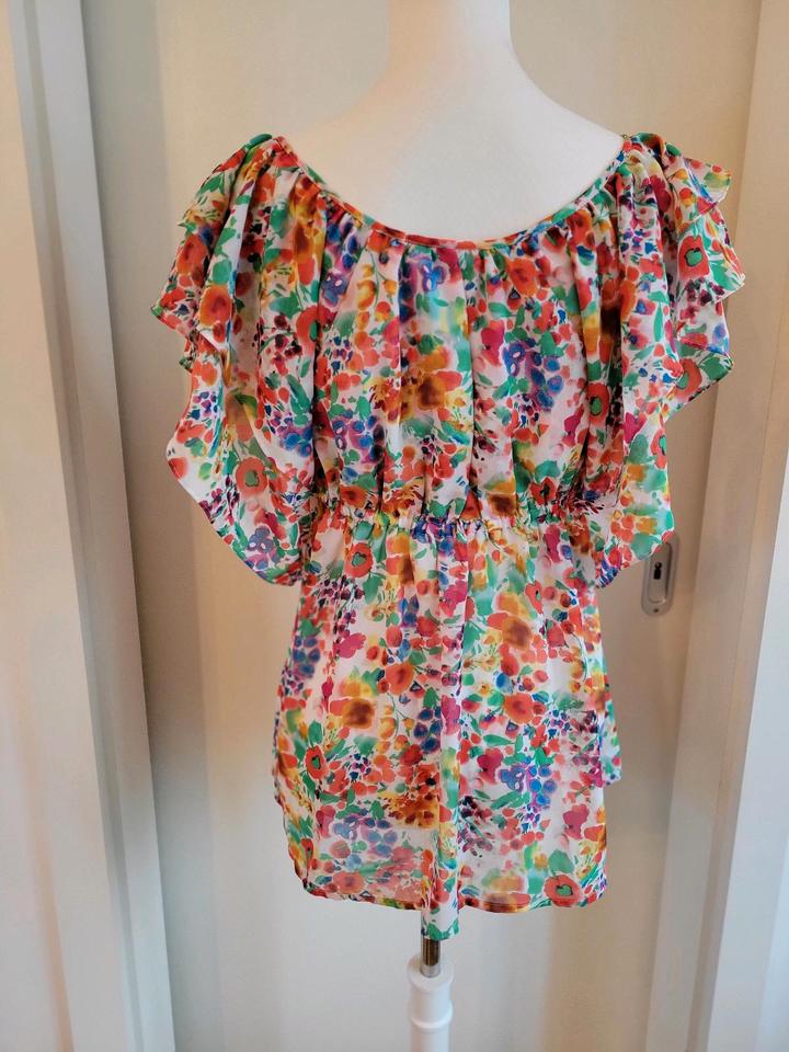 H&M "Garden Collection" Top Bluse Gr. 34 36 XS S, bunte Blumen in München
