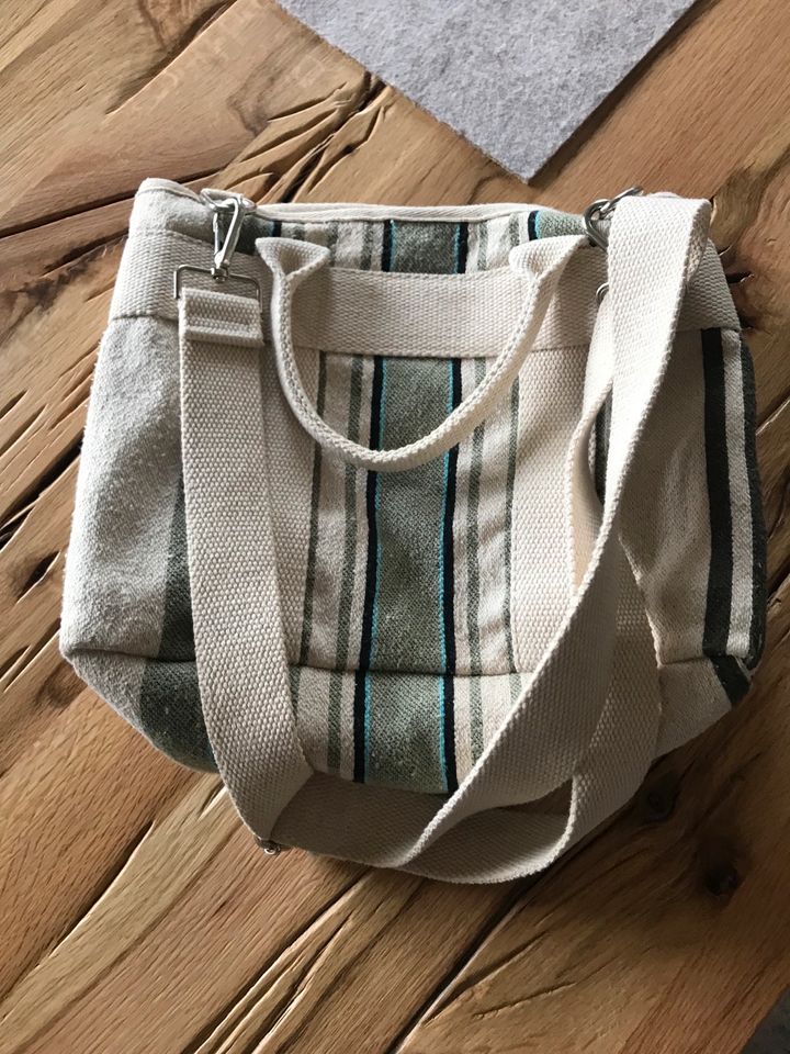 Esprit Tasche Strandtasche Leinenoptik grün blau schwarz beige in Loiching