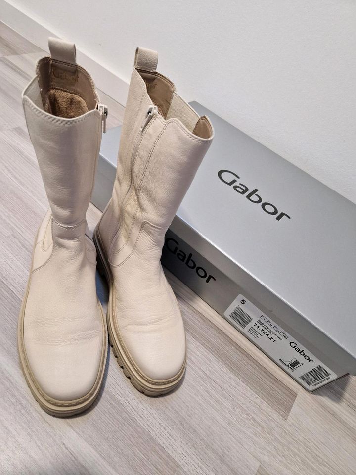 Gabor Chelsea Boots, cremeweiß, Gr. 38 in Offenbach