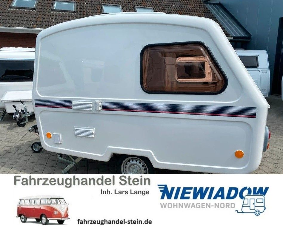 NEU Mini GFK Wohnwagen robust Niewiadow N126D Vintage-Look KULT in Stein (Probstei)