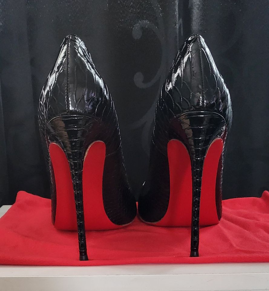 Sexy High Heels 12cm Stilettos Pumps Schwarz Schlangenleder 43.5 in Berlin