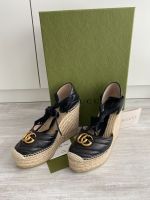 Orig. GUCCI Espadrille-Sandalen / Leder Schwarz / Gr. 38/Full set Niedersachsen - Ganderkesee Vorschau