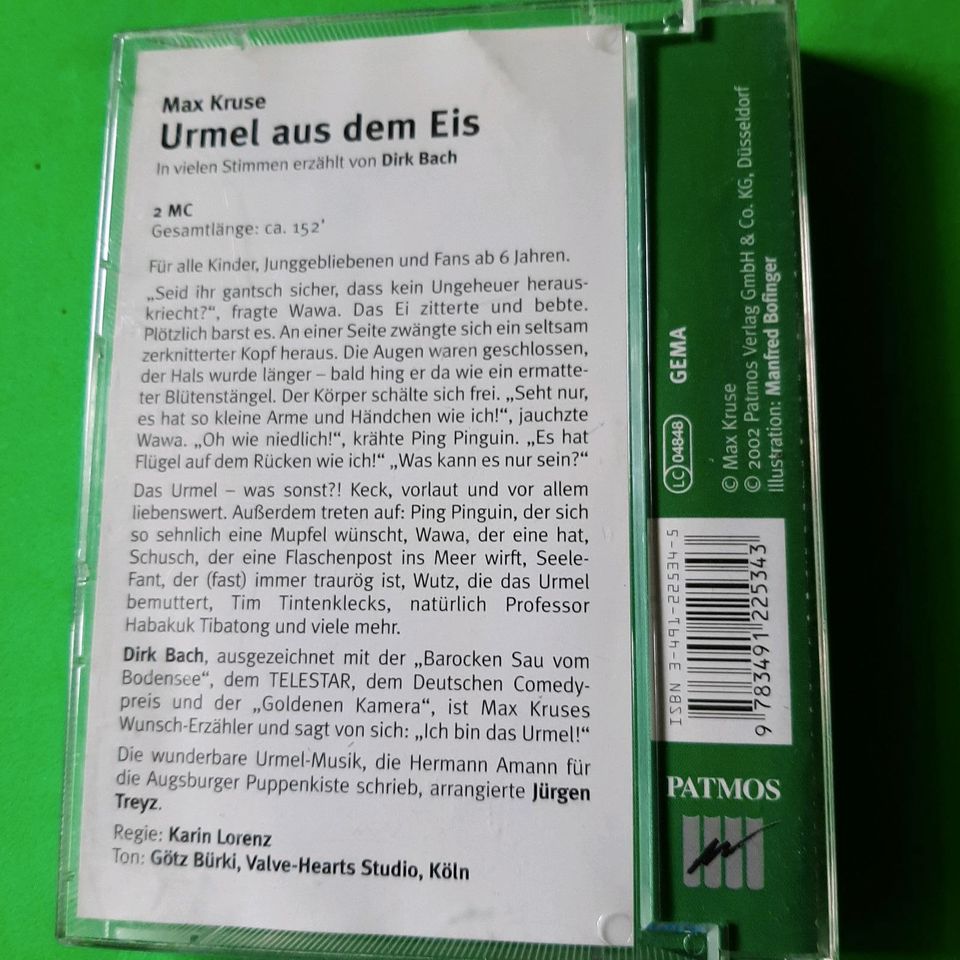 Urmel aus dem Eis 2 Hörspielkassetten gesprochen von Dirk Bach in Saarbrücken