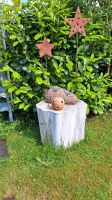 Gartendeko, mit holzstamm,  keramik und Sternen in Rostoptik Nordrhein-Westfalen - Bad Honnef Vorschau