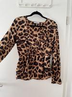 Braun schwarze Leopardenmuster Bluse Langarm V-Ausschnitt Pieces Saarbrücken-West - Altenkessel Vorschau