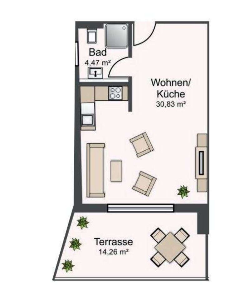 Wertige kompakte und helle 1 Zimmerwohnung in guter Lage  von Oberkochen zu verkaufen in Oberkochen