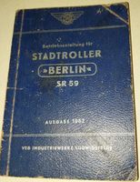 Original Betriebsanleitung Stadtroller Berlin SR 59 von 1962 Mecklenburg-Vorpommern - Rosenow Vorschau