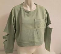 Crop Pullover sweatshirts  grün seledyn gr S Zara baumwolle Bayern - Neuendettelsau Vorschau