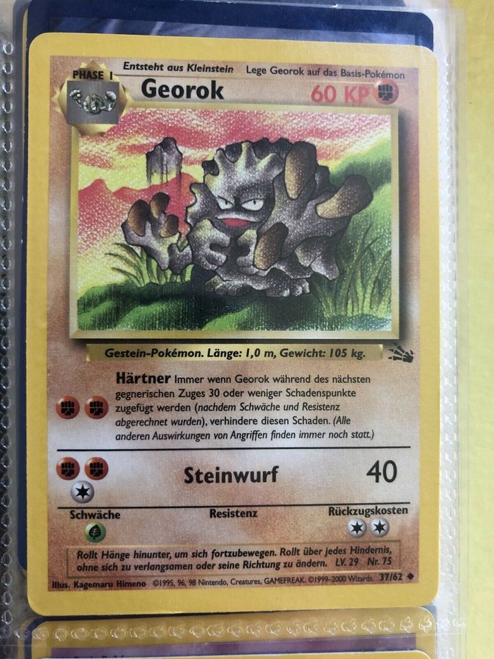 Pokemonkarte Georok 37/62 in Brachbach
