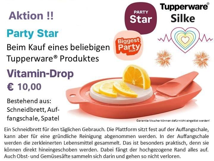 Tupperware Mamsel / Vitamin Drop / Party Star - Aktion in Höchstädt a.d. Donau