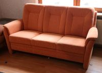 Couch Dreisitzer 3er Orange Sand robuster Stoff bequem Wohnzimmer Hessen - Brachttal Vorschau