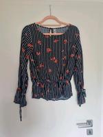 oberteil bluse floral gestreift dunkelblau weiß Größe S Thüringen - Gotha Vorschau