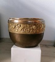 Jugendstil Blumen Übertopf Cachepot Messing Bronze Rosen Hessen - Gelnhausen Vorschau