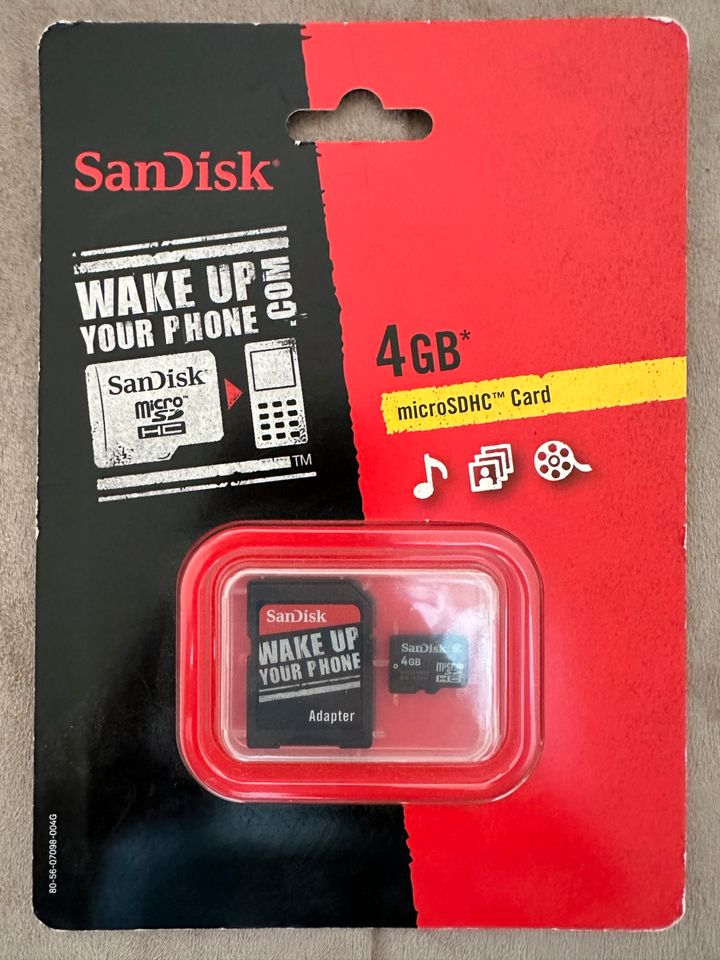 SanDisk 4GB Micro SDHC Card NEU in Freiburg im Breisgau