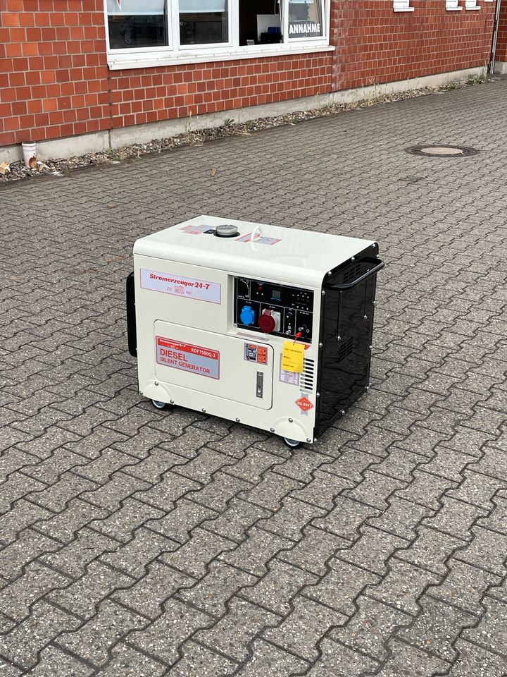 Diesel Notstromaggregat 6,9kVA ATS Box 400V 230V Stromerzeuger in Viersen