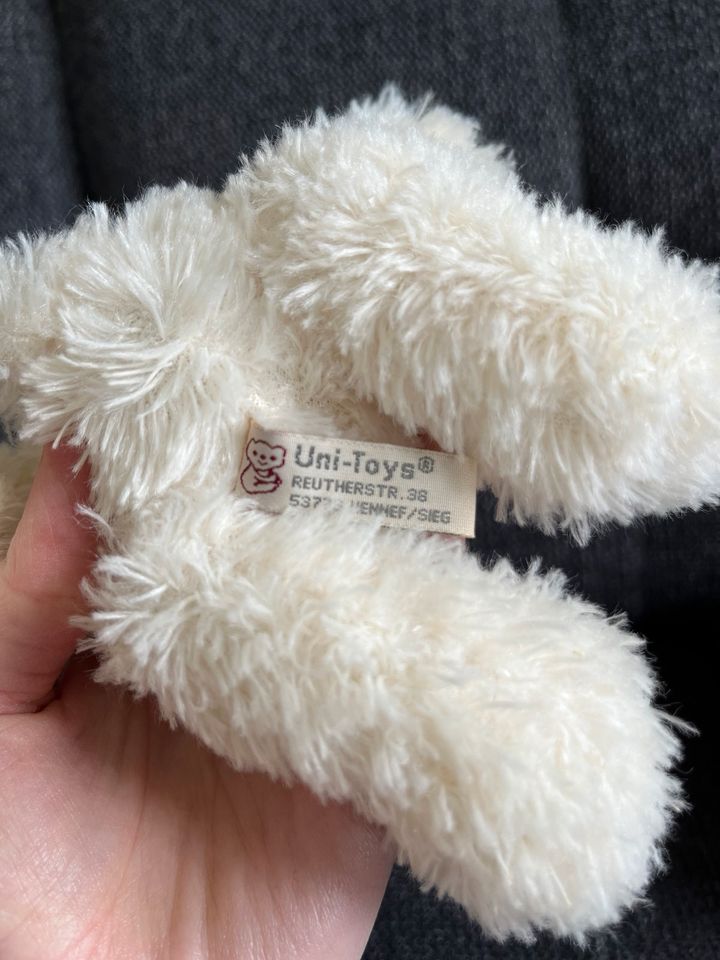 Uni-toys Kuscheltier Teddybär weiß sehr flauschig in Bad Oldesloe