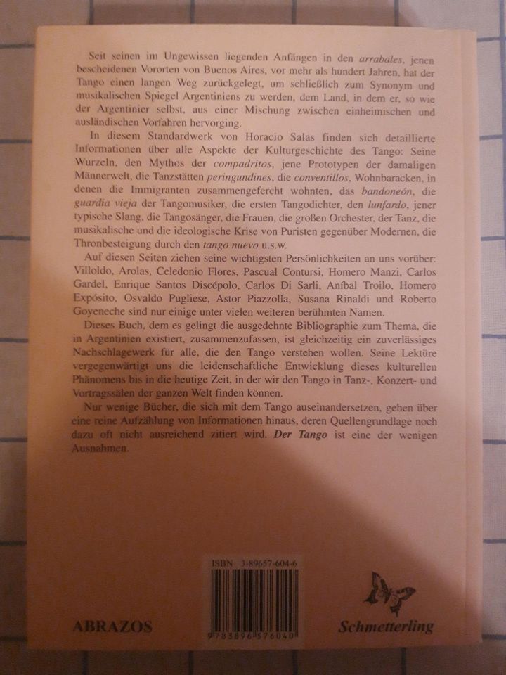 Buch, "Der Tango", von Horacio Salas, ungelesen, selten in Helmstedt