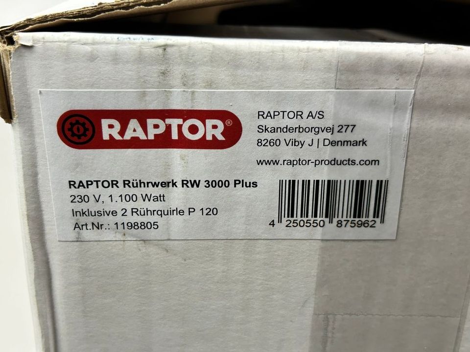 RAPTOR RW 3000 Plus Rührwerk Handmischer Rührgerät Handrührgerät in Kölleda