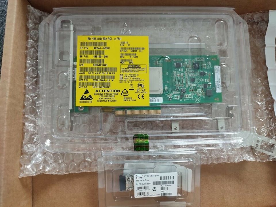 NEU HP QLE2560 8GB Server Single Port Fiber Channel Storage PCI-e in Blankenfelde-Mahlow