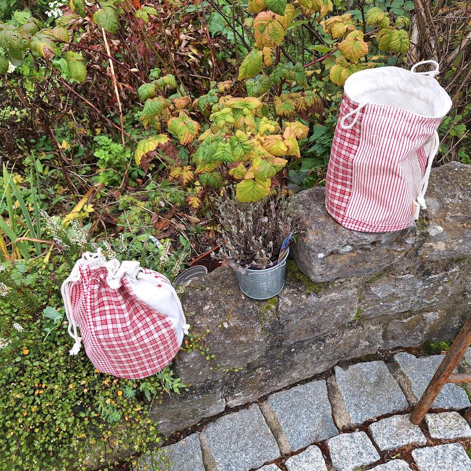 Upcyling,  Zero waste, Patchwork- Leinenbeutel oder Utensilio in Frensdorf