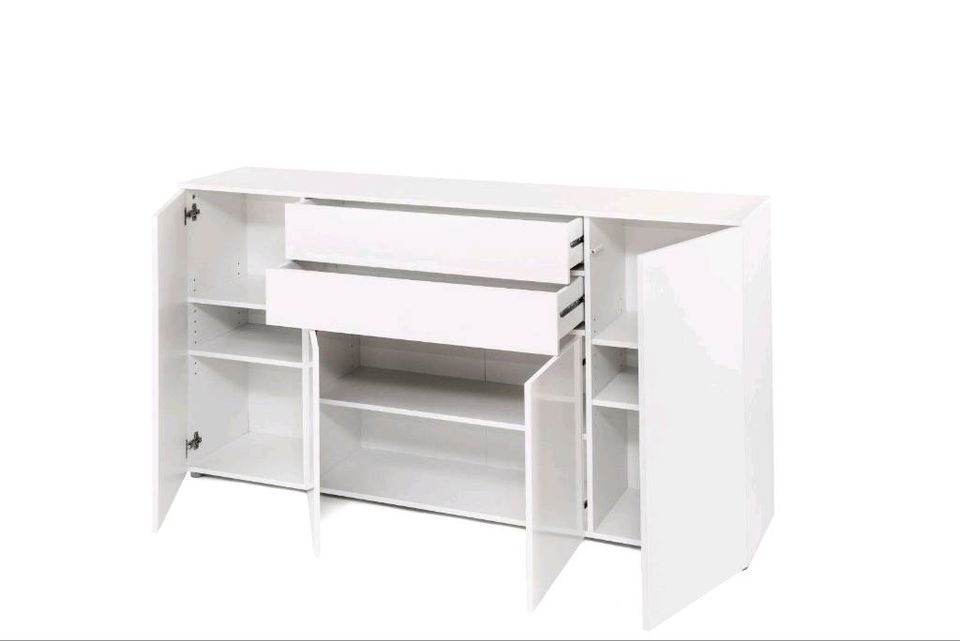 Highboard - Kommode - weiß - 2 Schubladen - 4 Türen in Löhne