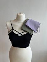 3 x Top Stradivarius Gr S Lila Schwarz Olive neuwertig Bayern - Gaukönigshofen Vorschau