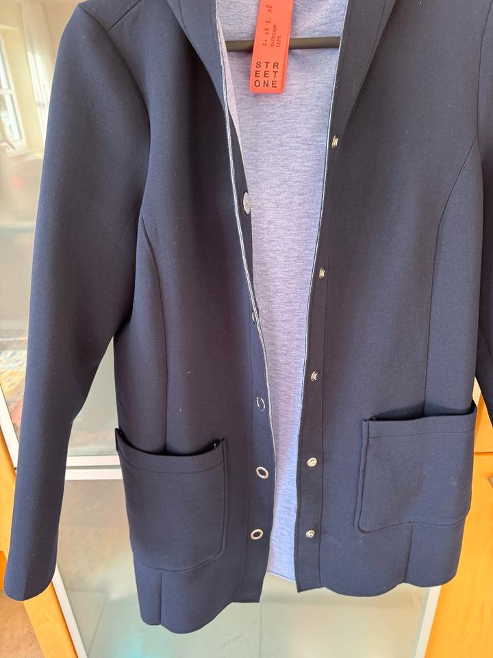 Übergangsjacke, Street One, 42 dunkelblau mit Kapuze *NEU* in Königsbronn