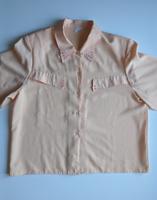 Bluse aus Microfaser Gr. 44 apricot langärmlig mit Stickerei Brandenburg - Putlitz Vorschau