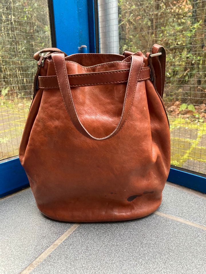 Vintage Tasche Marianelli Leder braun in Lübeck