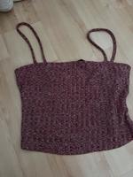 Bauchfreies Top Bustier rot weiß meliert muster strick crop München - Schwanthalerhöhe Vorschau