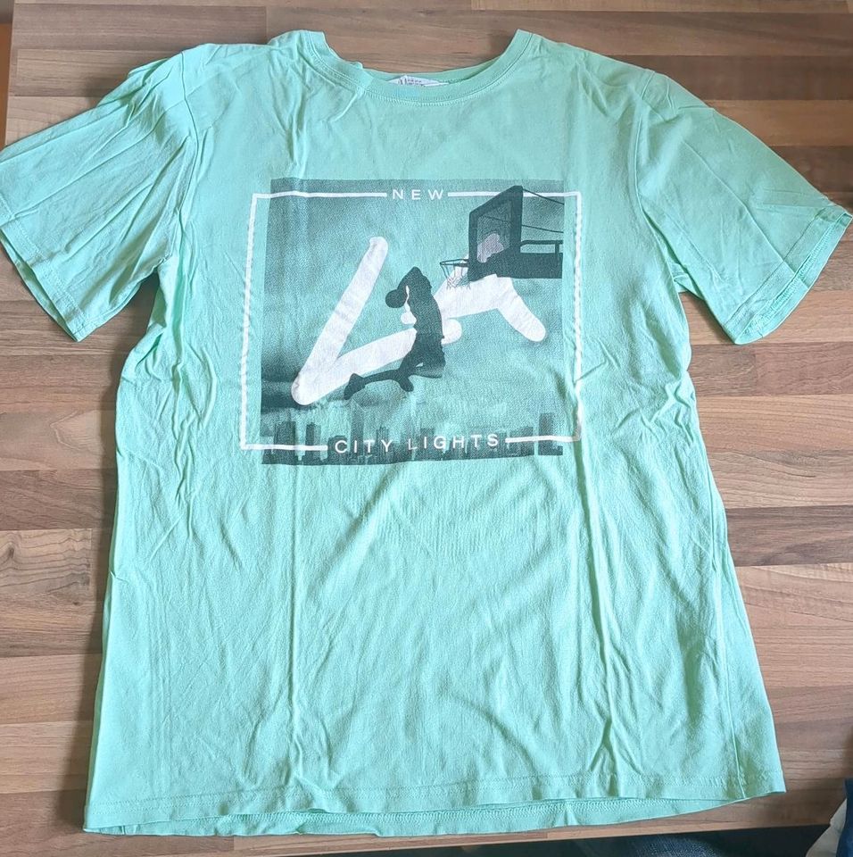 T-Shirt H&M Gr 170 grün Basketball Print Jungs in Coburg